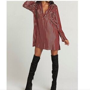 Show Me Your Mumu Maribelle Shirt Dress In Late Night Stripe Size XS